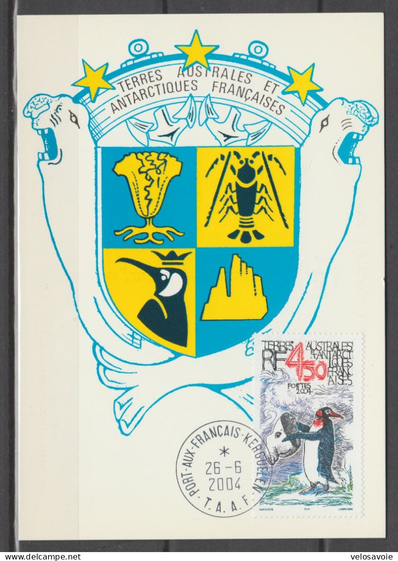 TAAF N° 403 SUR CARTE MAXIMUM - FDC