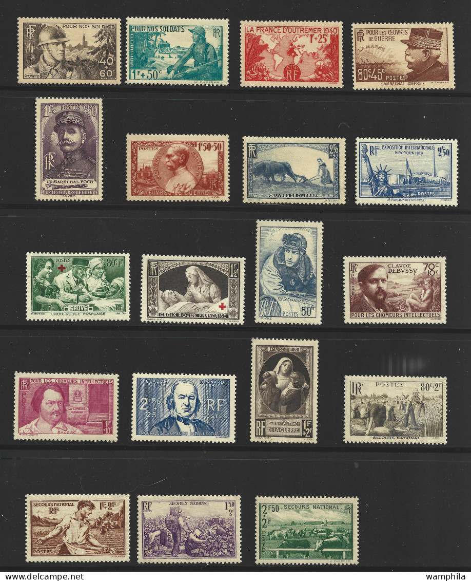 Année 1940 Complète 19 Timbres* Cote: 102€ - 1940-1949