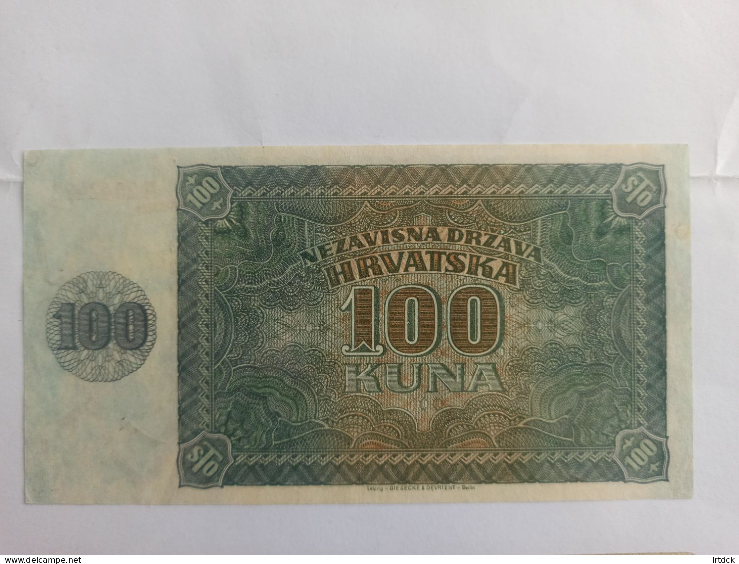 Croatie 2 Billets De 100 Kuna 1941 - Croatie