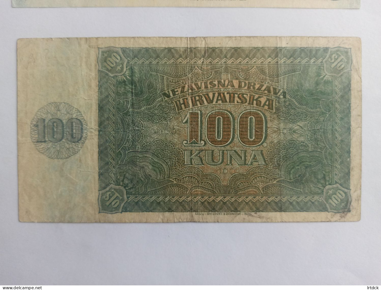 Croatie 2 Billets De 100 Kuna 1941 - Croatie