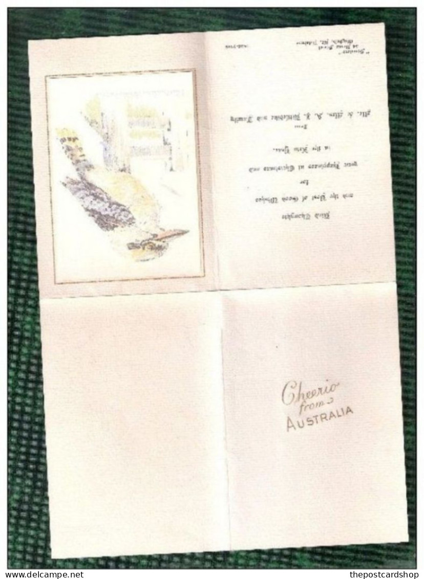 FOLDING OUT CHRISTMAS CARD FROM BRISBANE 1938/39 + KOOKABURRA UNUSUAL - Brisbane
