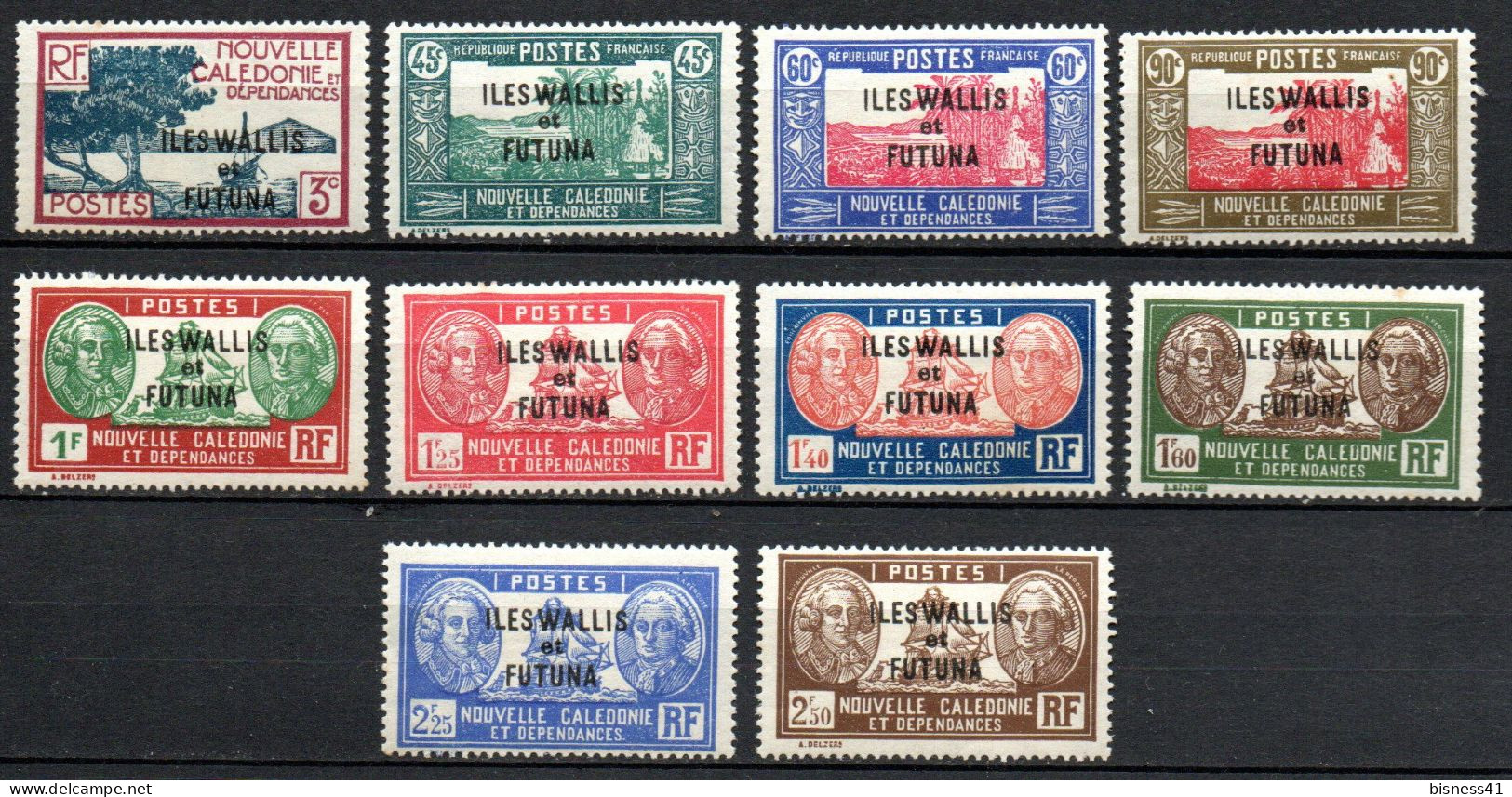 Col33 Colonie Wallis & Futuna N° 77 à 86 Neuf X MH Cote : 15,00€ - Unused Stamps