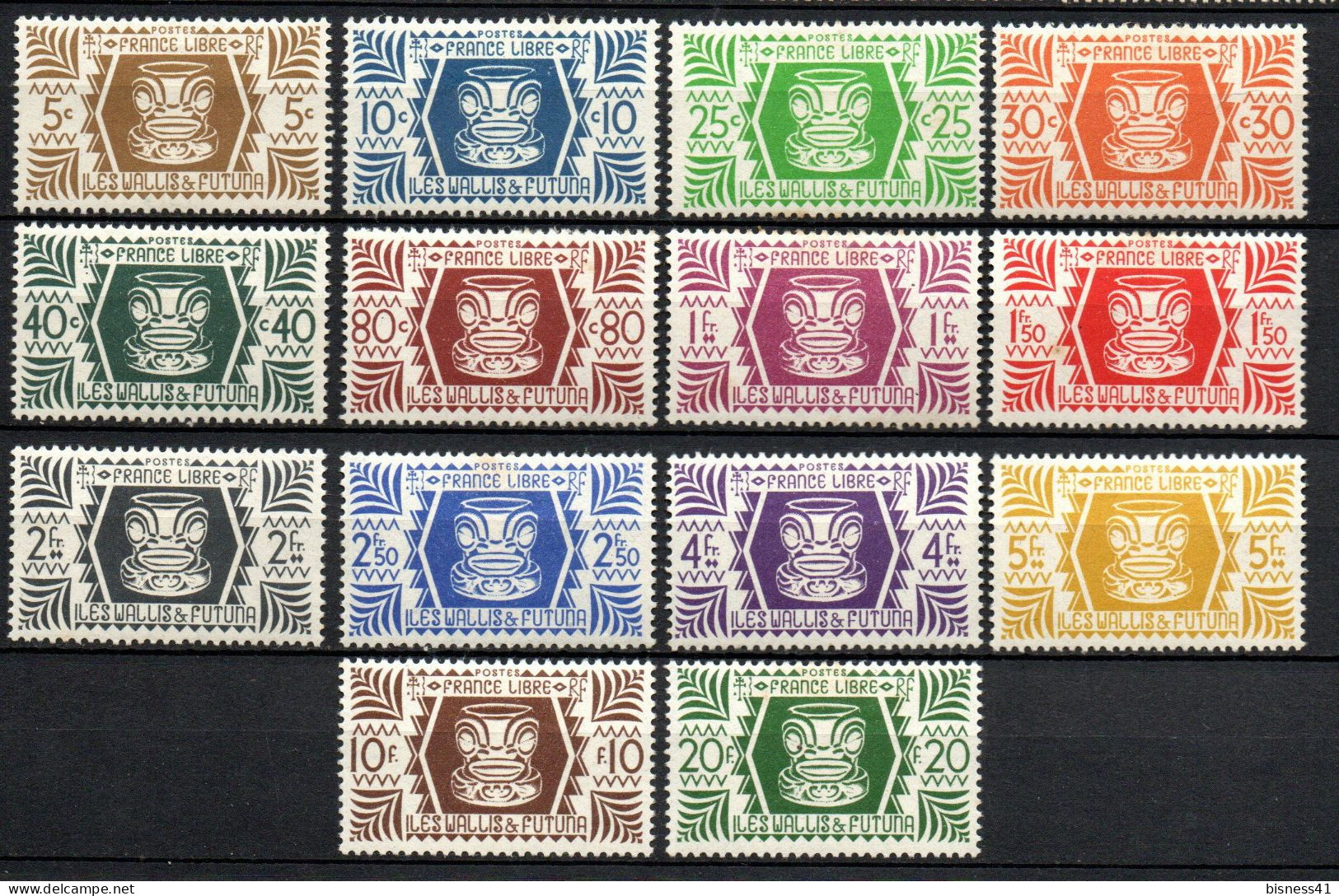 Col33 Colonie Wallis & Futuna N° 133 à 146 Neuf X MH Cote : 14,00€ - Nuevos