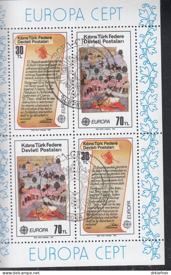 ZYPERN, Türk.  Block 3, Gestempelt, Europa CEPT: Historische Ereignisse, 1982 - Used Stamps