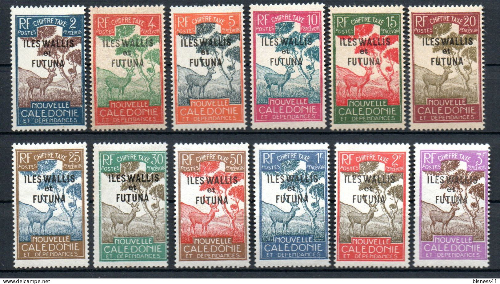 Col33 Colonie Wallis & Futuna Taxe N° 11 à 19 + 21 à 23 Neuf X MH Cote : 14,25€ - Segnatasse