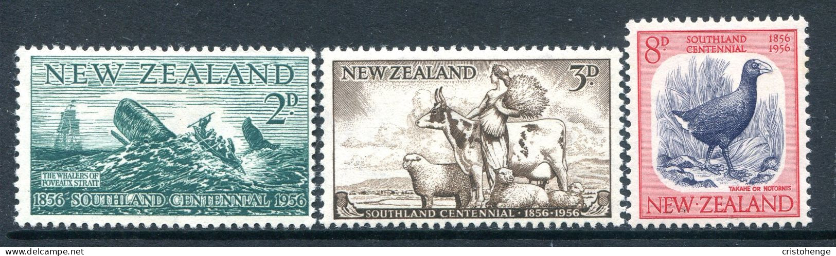 New Zealand 1956 Southland Centennial Set HM (SG 752-754) - Ongebruikt