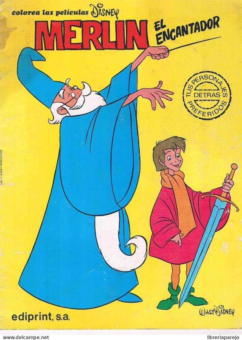 MERLIN EL ENCANTADOR COLOREA LAS PELICULAS DE WALT DISNEY 1981 ** - Juniors