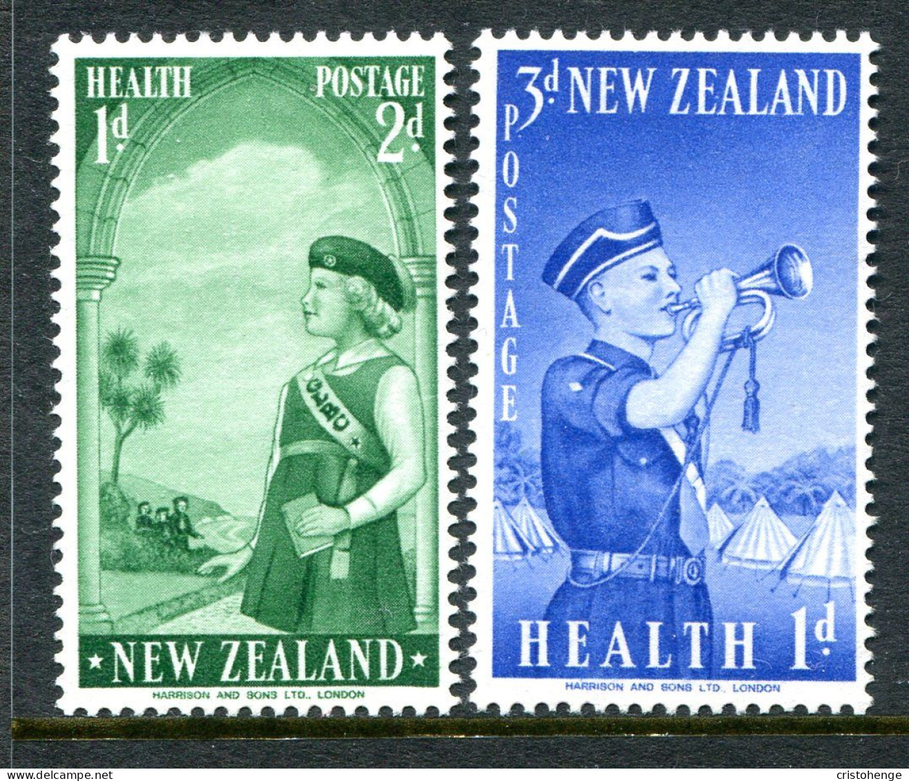 New Zealand 1958 Health - Girls & Boys Brigade Set HM (SG 764-765) - Nuovi