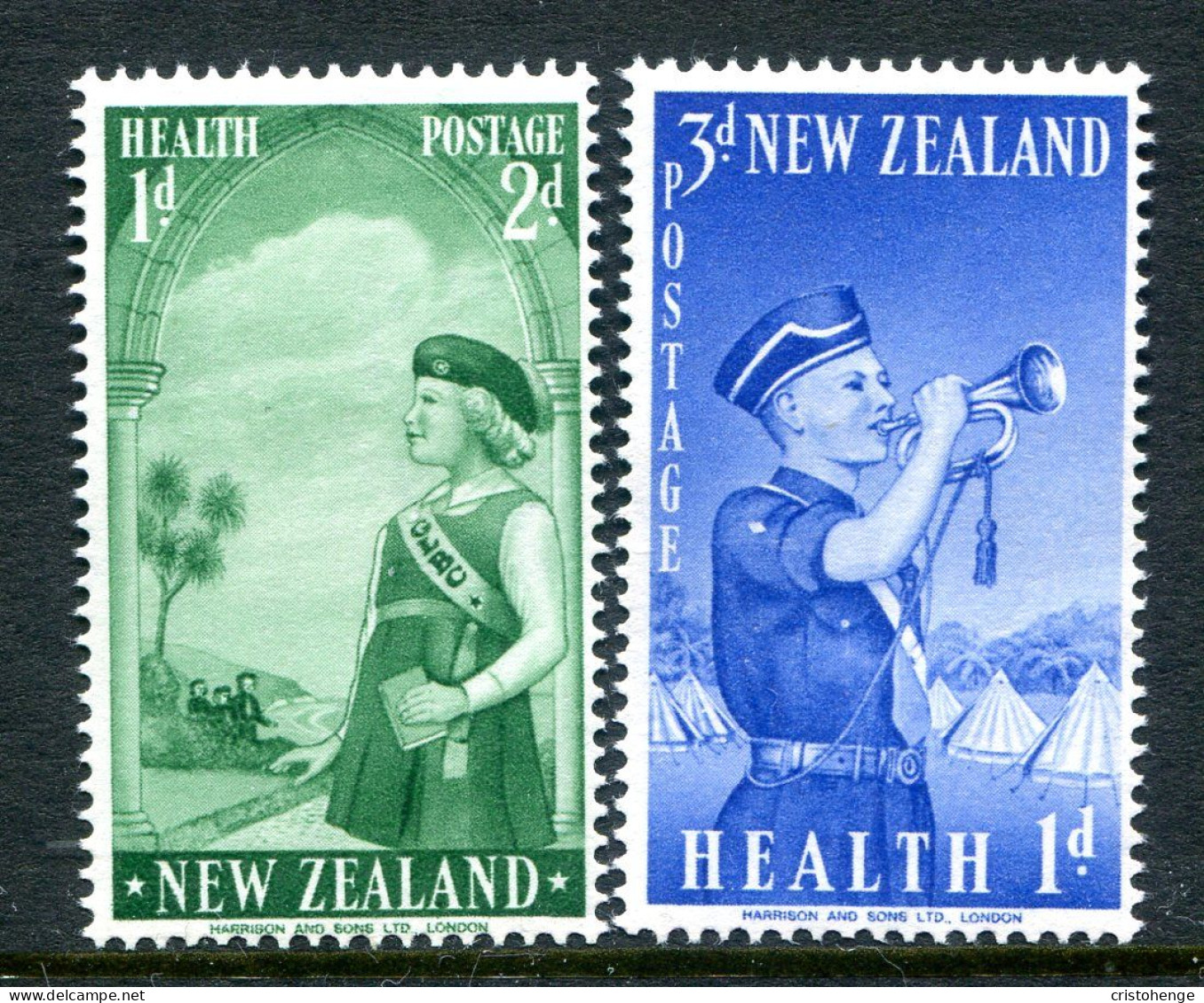 New Zealand 1958 Health - Girls & Boys Brigade Set HM (SG 764-765) - Nuevos