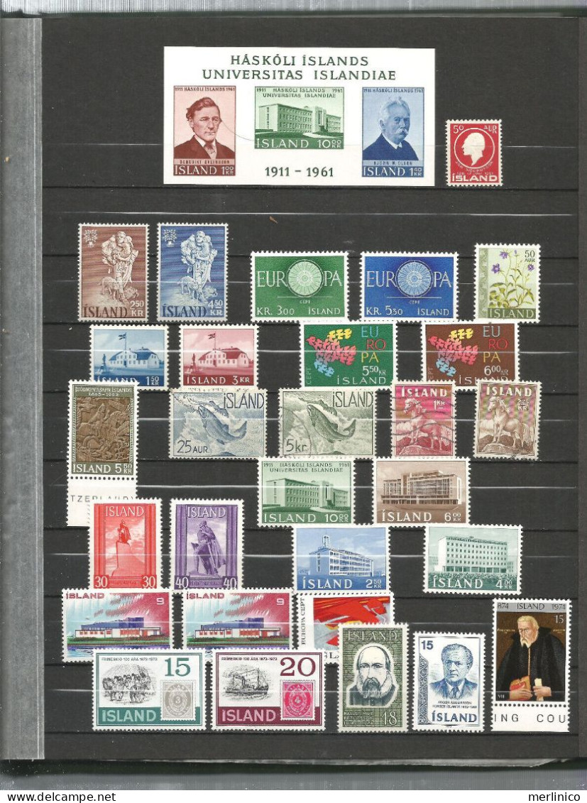 Iceland 4 Pages Lot - Collections, Lots & Séries