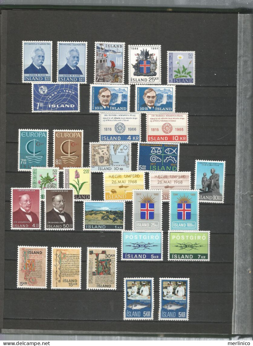 Iceland 4 Pages Lot - Verzamelingen & Reeksen