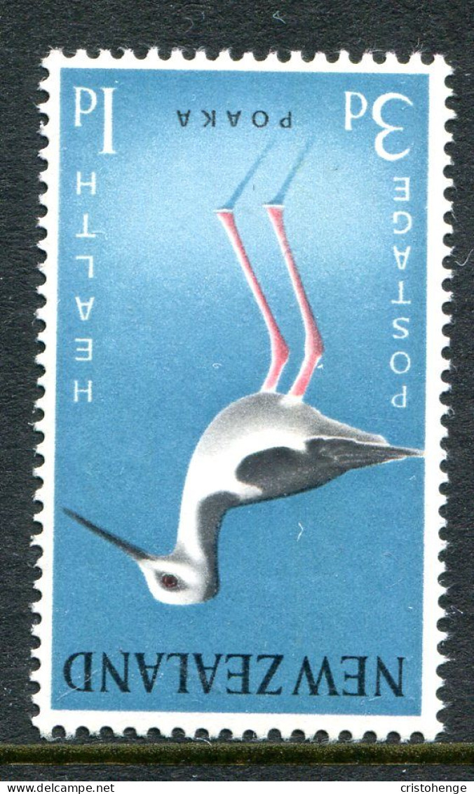 New Zealand 1959 Health - Birds - 3d+1d Stili - Wmk. Sideways Inverted - VLHM (SG 777bw) - Neufs