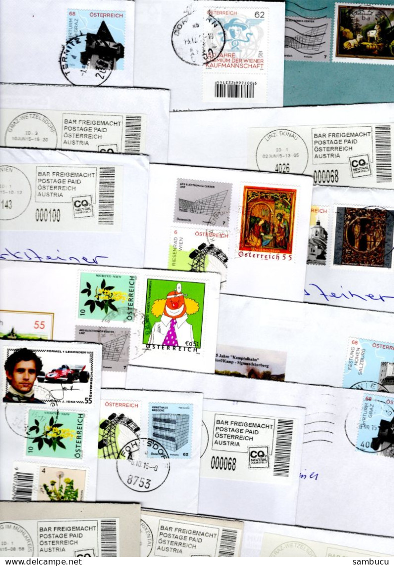 Lot Mit 60 Stk Inlands - Briefen Österreich 2015 - Cartas & Documentos