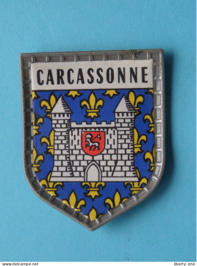 CARCASSONNE ( Chocolat LANVIN ) Blason > Villes De FRANCE ( 5 X 4 Cm. ) ! - Chocolat