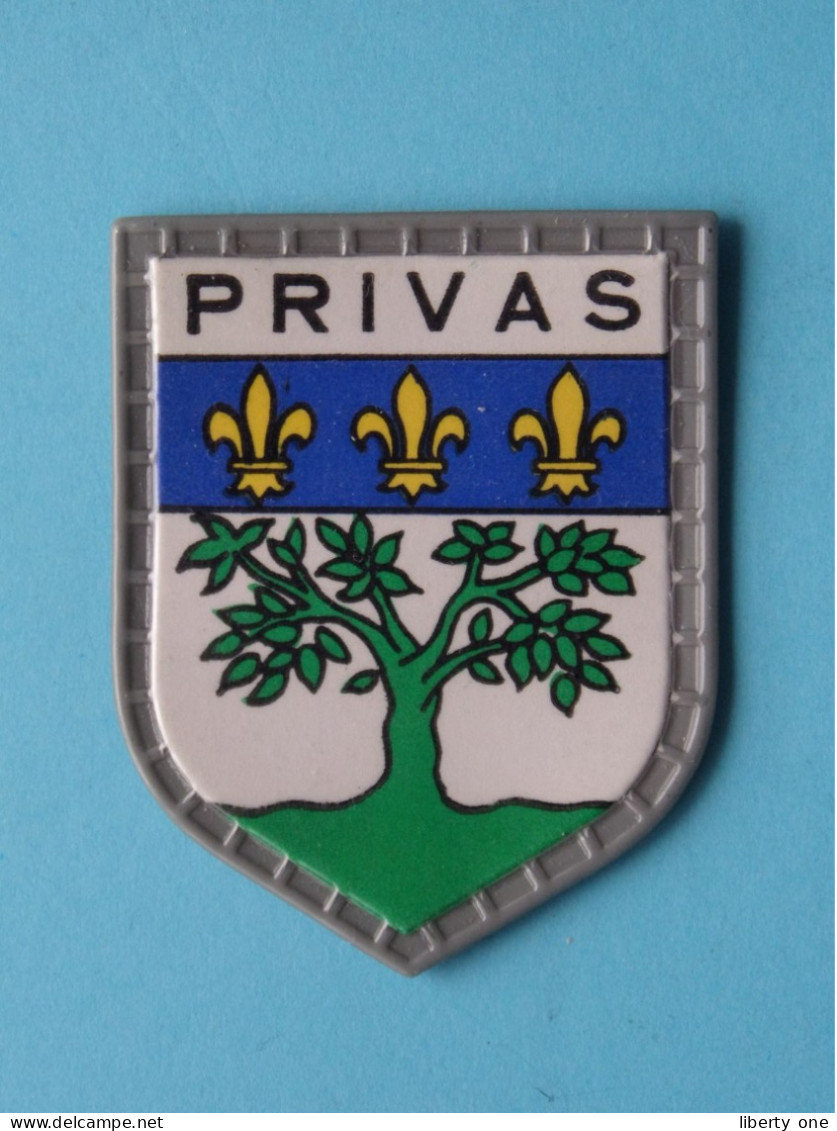 PRIVAS ( Chocolat LANVIN ) Blason > Villes De FRANCE ( 5 X 4 Cm. ) ! - Schokolade