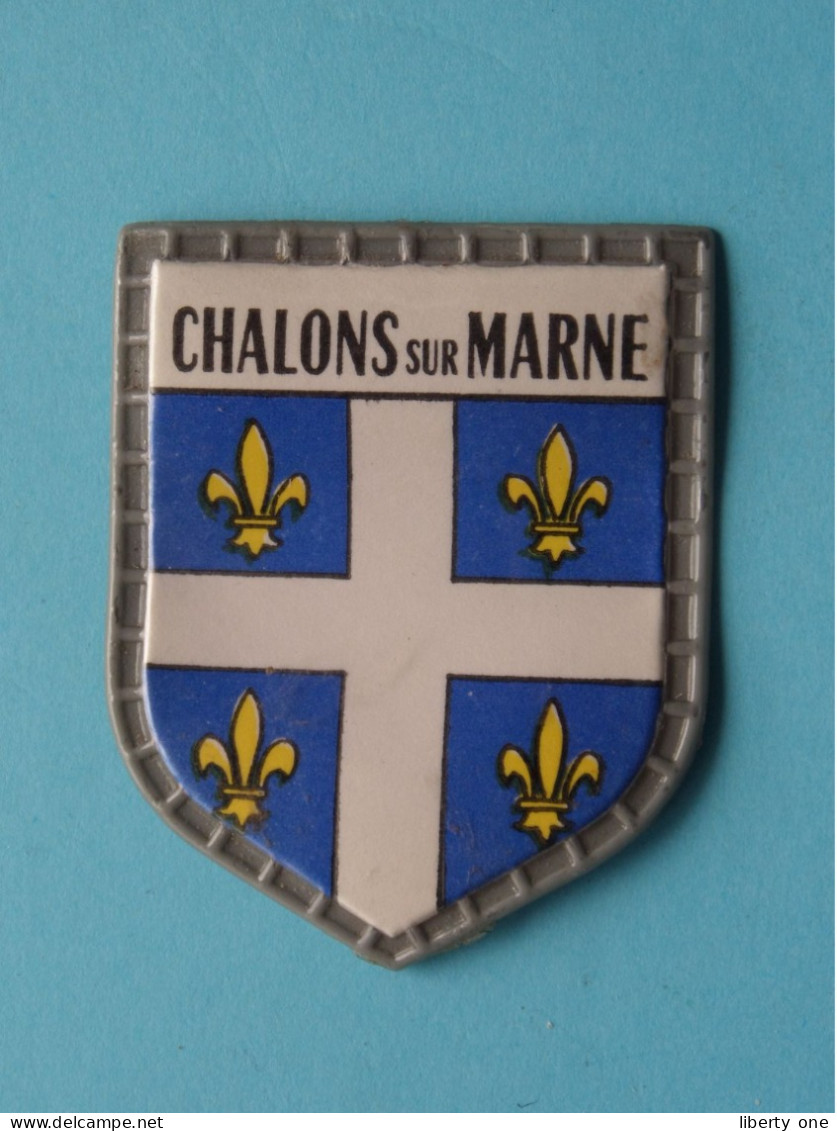 CHALONS SUR MARNE ( Chocolat LANVIN ) Blason > Villes De FRANCE ( 5 X 4 Cm. ) ! - Chocolat