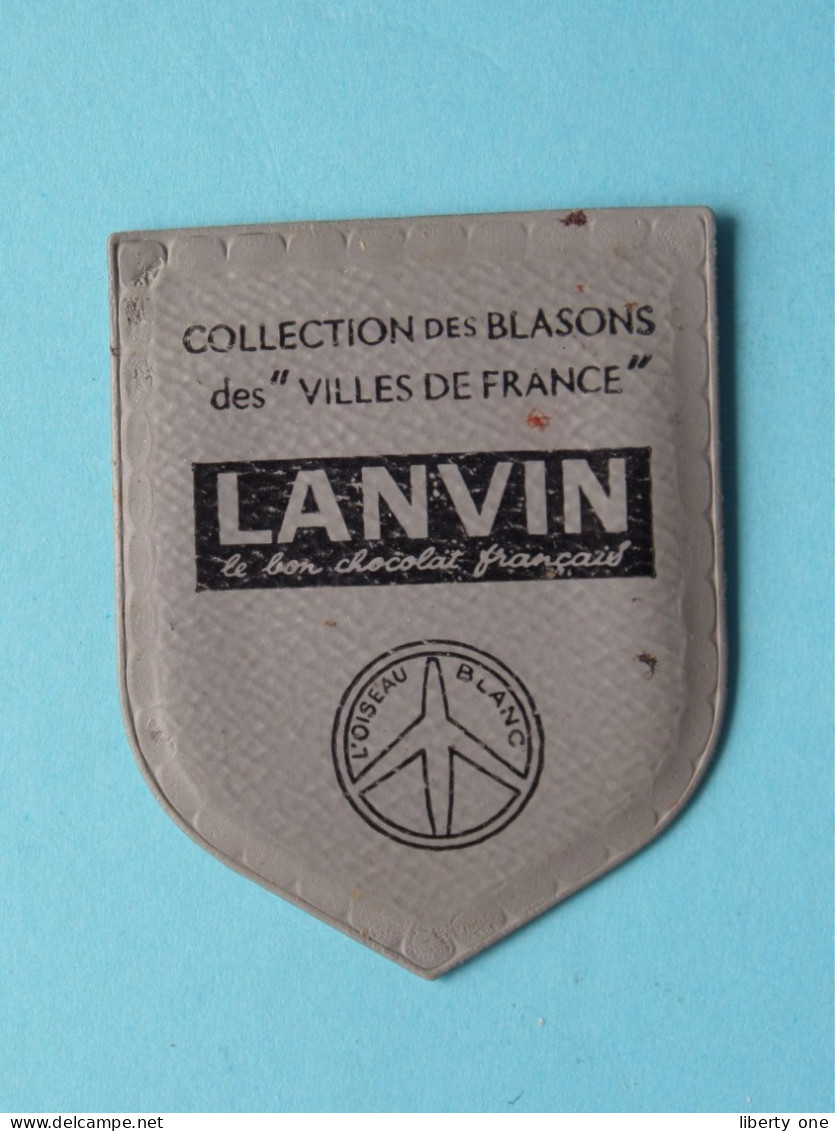 QUIMPER ( Chocolat LANVIN ) Blason > Villes De FRANCE ( 5 X 4 Cm. ) ! - Schokolade