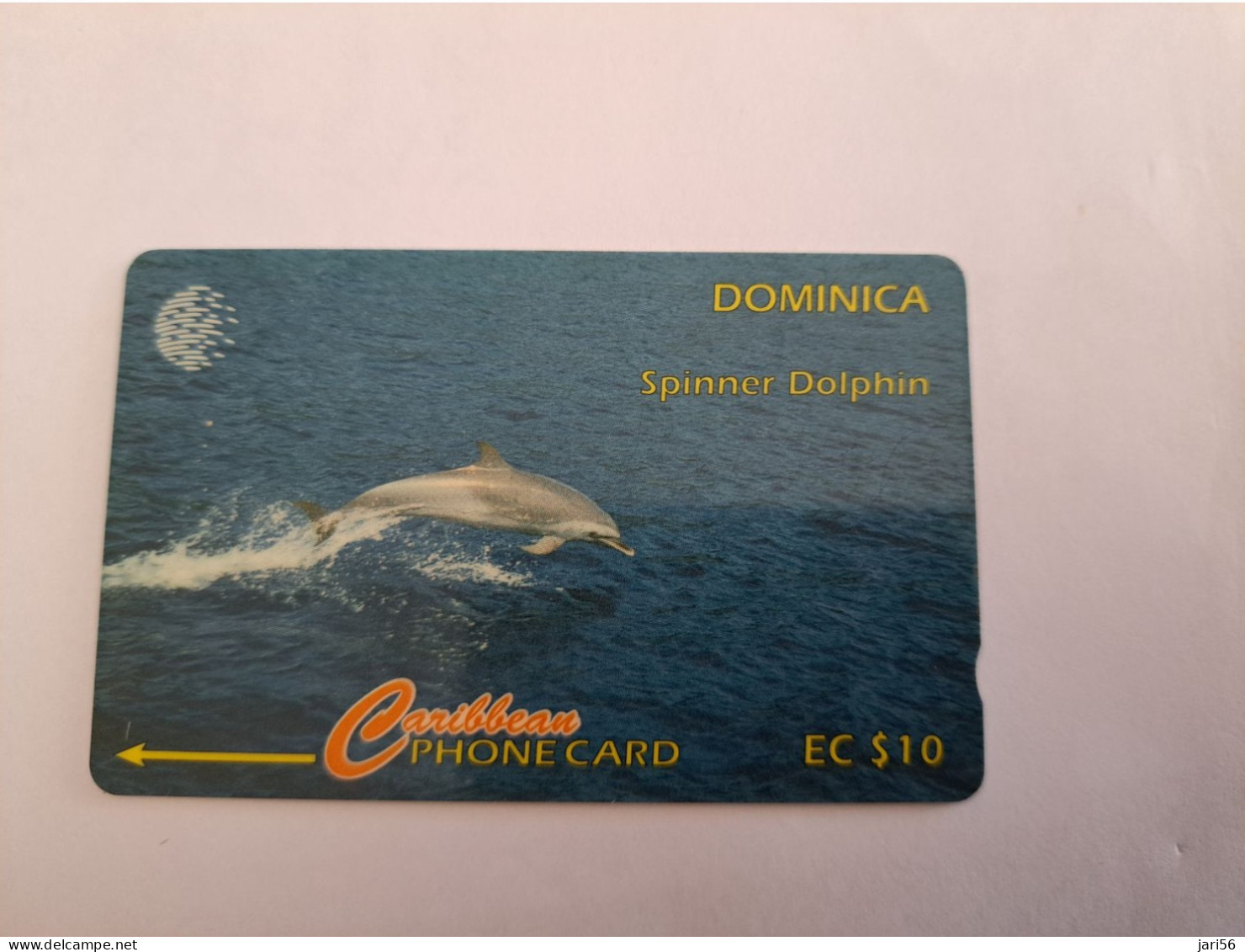 DOMINICA / $10,- GPT CARD / DOM - 7H / SPINNER DOLPHIN     Fine Used Card  ** 13328 ** - Dominica