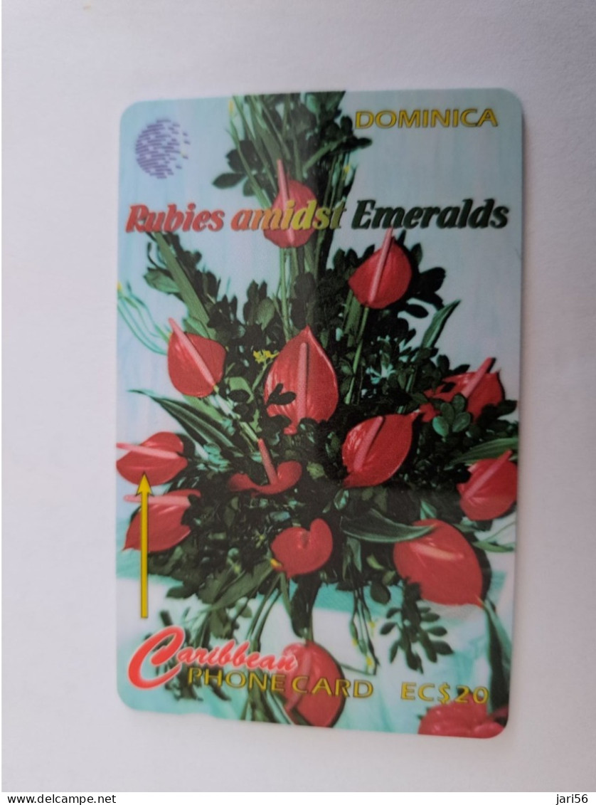 DOMINICA / $20,- GPT CARD / DOM - 138B   / RUBIES AMIDST EMERALDS     Fine Used Card  ** 13331 ** - Dominica