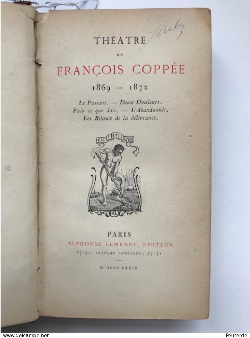 Théatre De François Coppée, 1879 - Autori Francesi