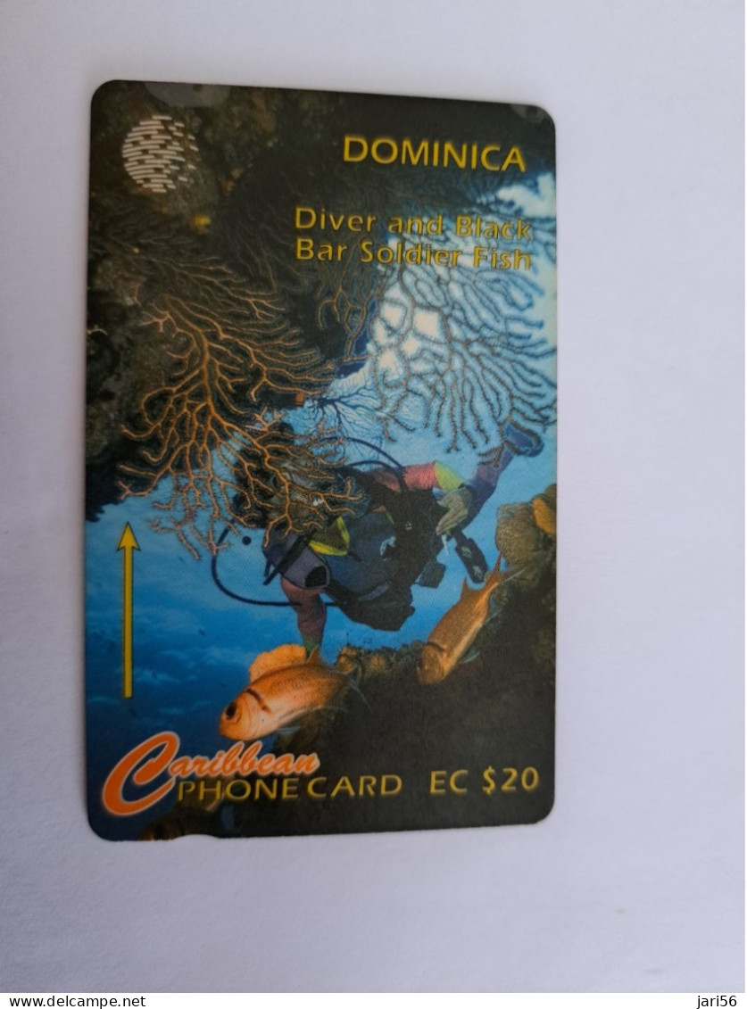 DOMINICA / $20,- GPT CARD / DOM - 7E  / DIVER      Fine Used Card  ** 13338 ** - Dominica