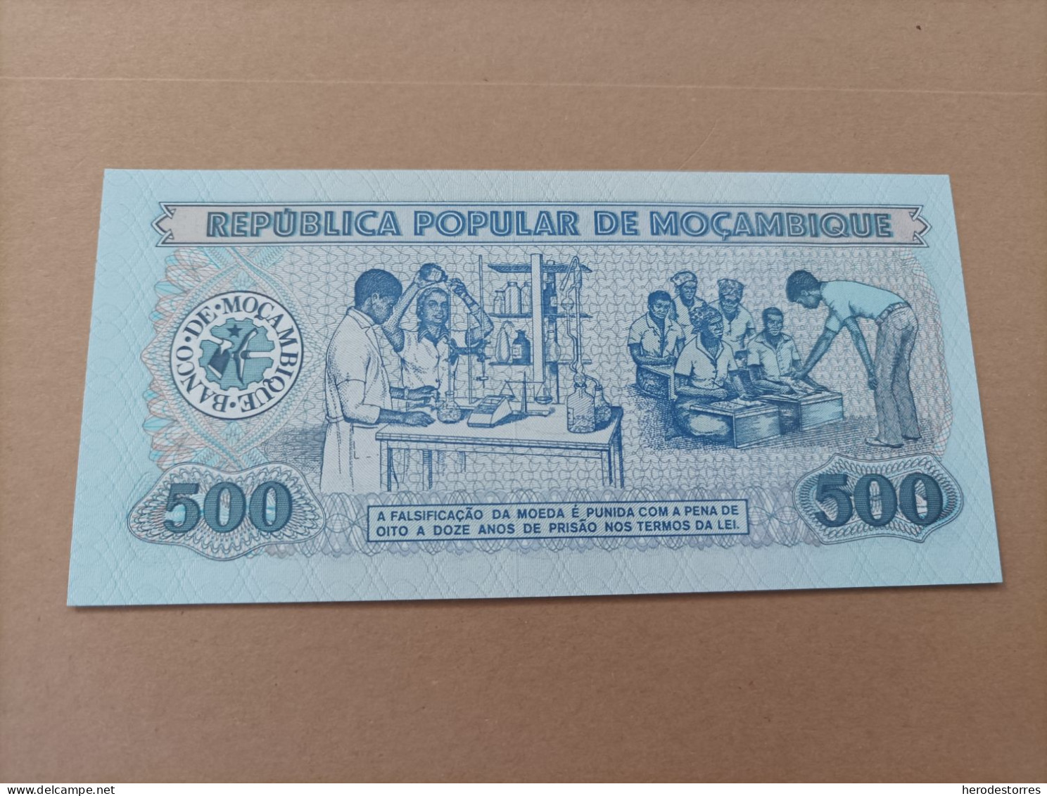 Billete De Mozambique 500 Meticais, Año 1980, Serie A-A, UNC - Mozambique