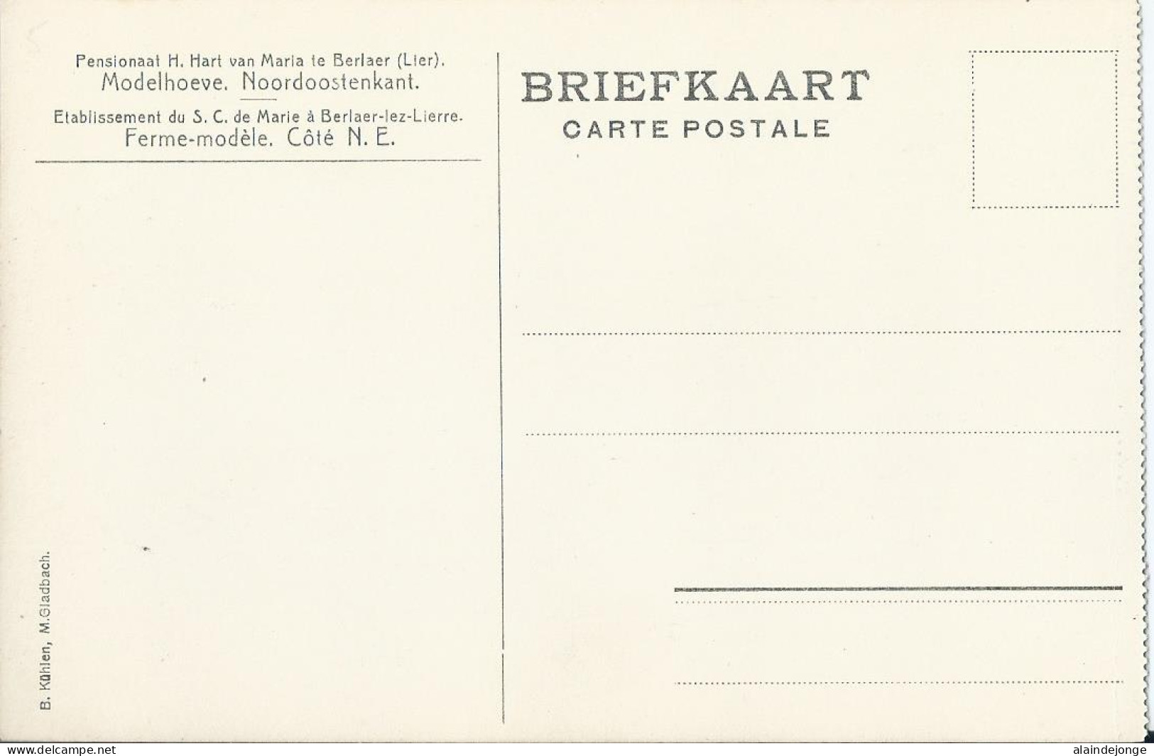 Berlaar - Berlaer - Pensionaat H. Hart Van Maria Te Berlaer - Modelhoeve - Noordoostenkant  - Berlaar