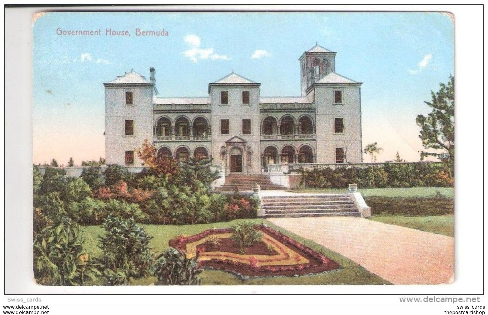 Government House, Bermuda, No. 39, By Wm. Weiss & Co., Circa 1910, Vintage Postcard - Bermuda