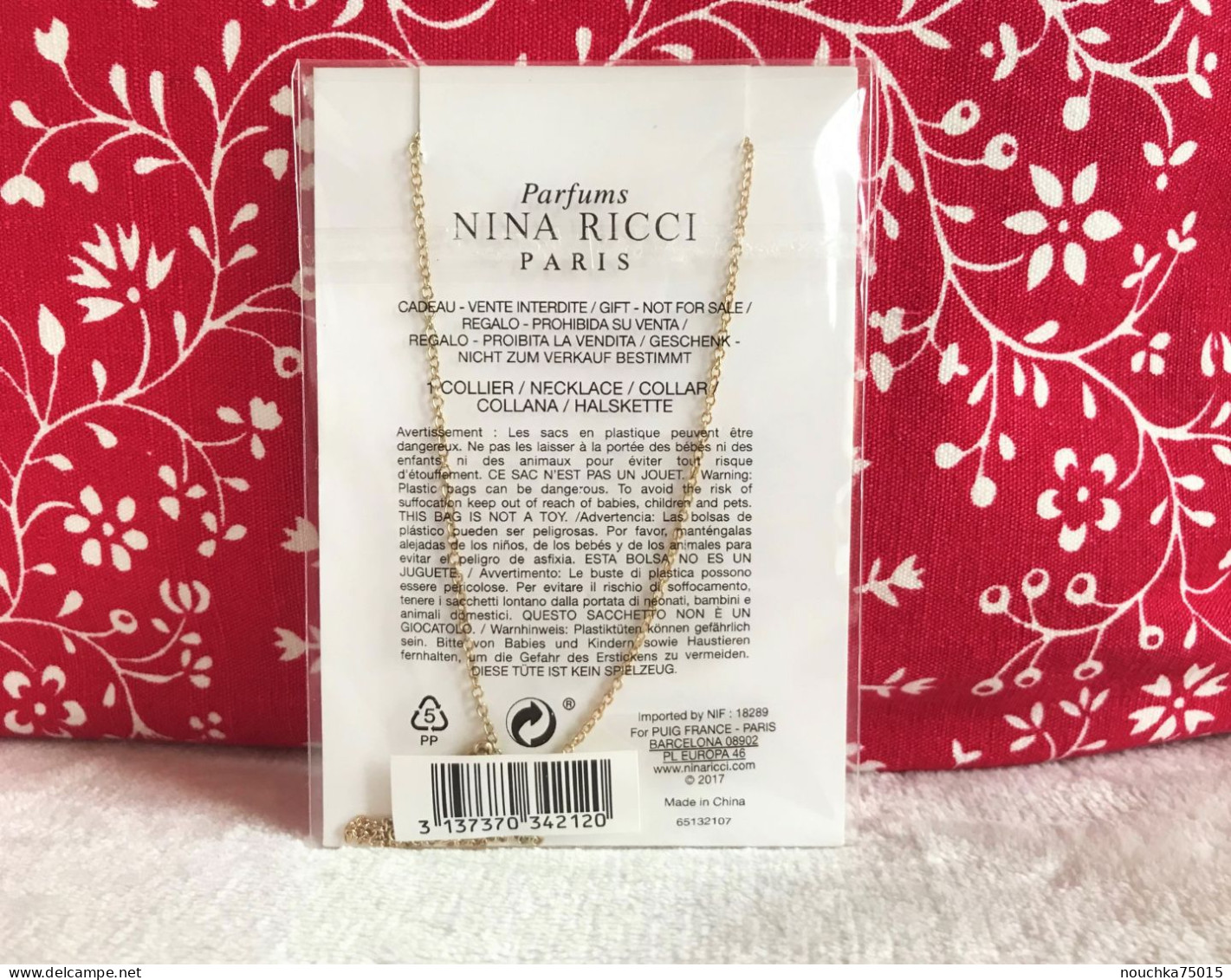 Nina Ricci - Pendentif Ciglé - Colliers/Chaînes