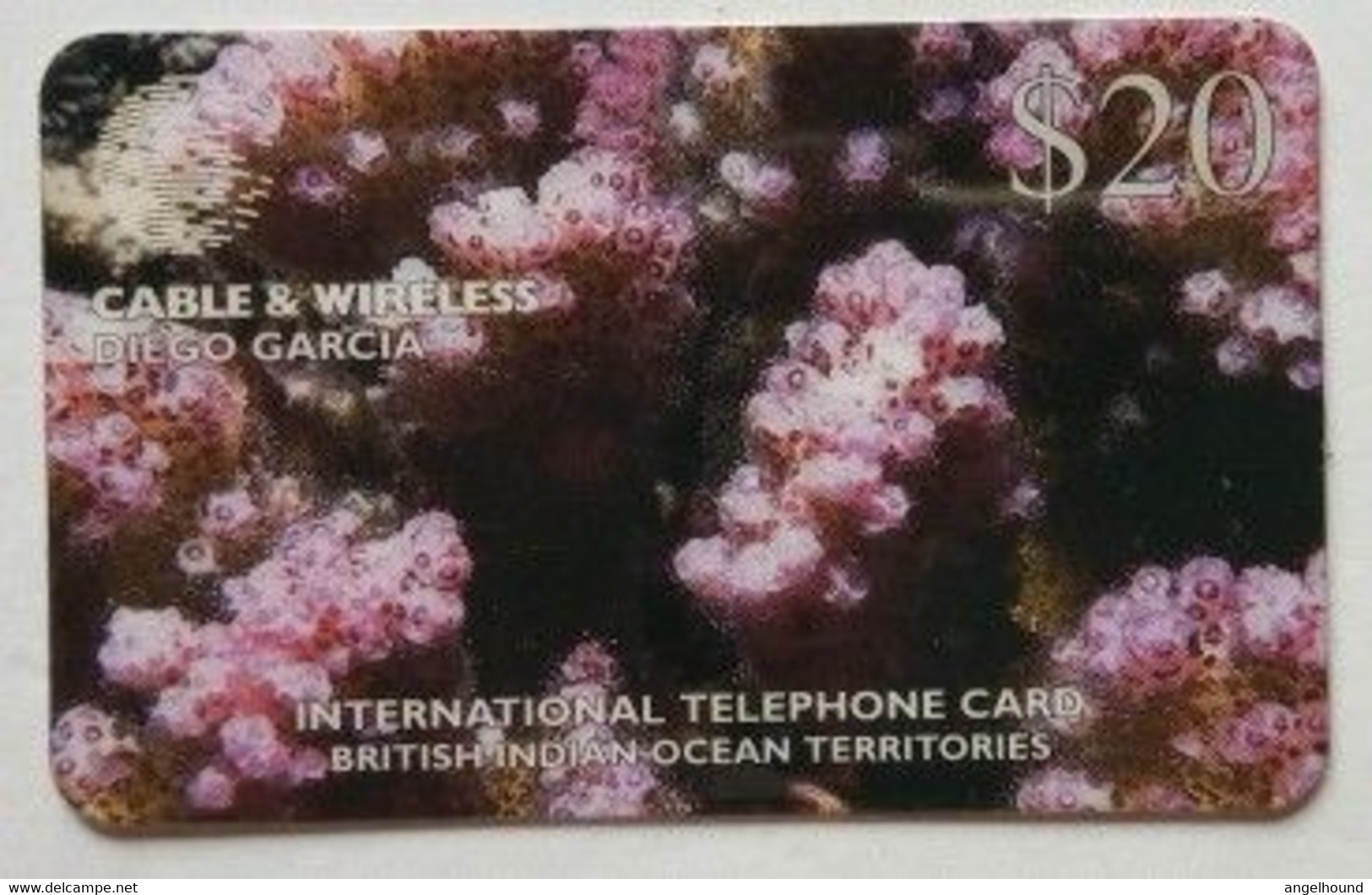 Diego Garcia $20 Cable And Wireless Prepaid Pocillopora Damicornis SN# DG-32 - Diego-Garcia