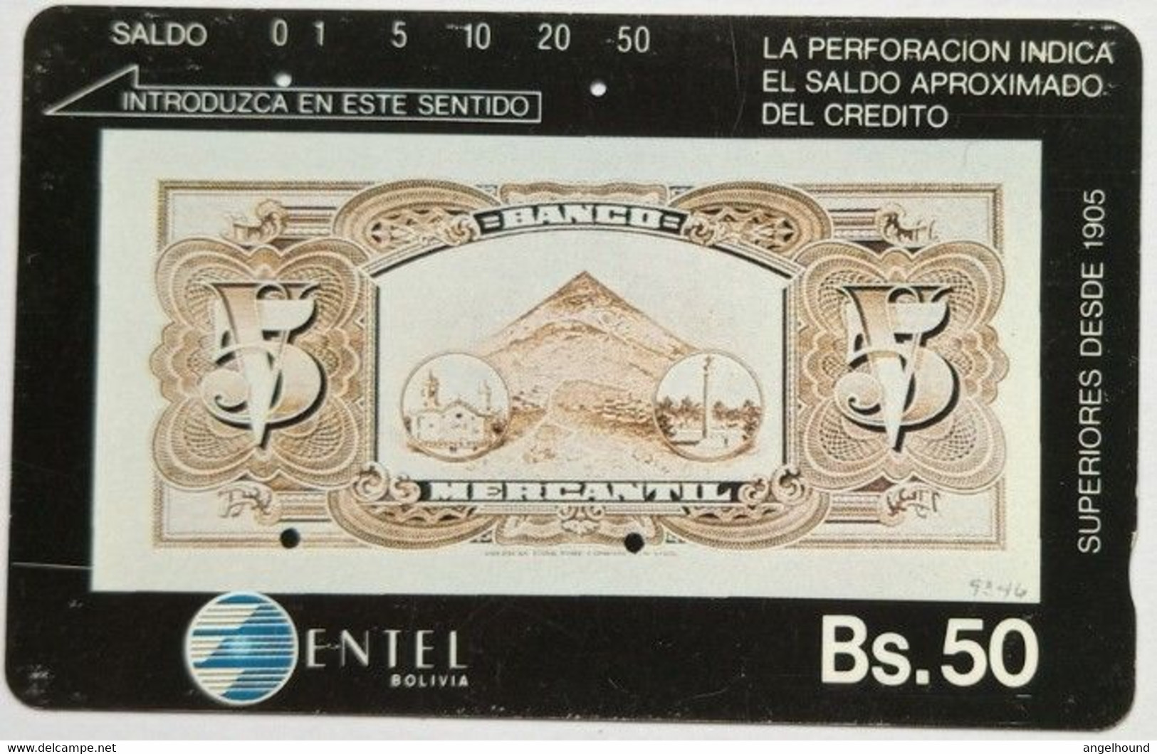 Bolivia Bs.50 Billete De 5 Bolivianos - Bolivia