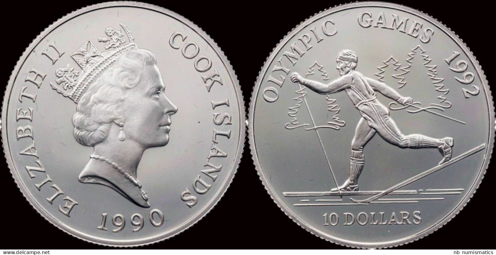 Cook Islands 10 Dollar 1990- Olympic Summergames In Barcelona 1992 Proof In Plastic Capsule - Cook