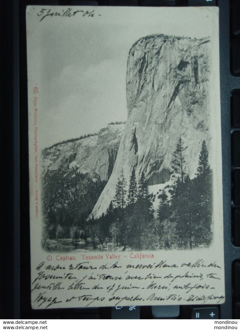 Cpa El Capitan Yosemite Valley California 5 Juillet 1904 Adressé à La Localité De NANCY. - Yosemite