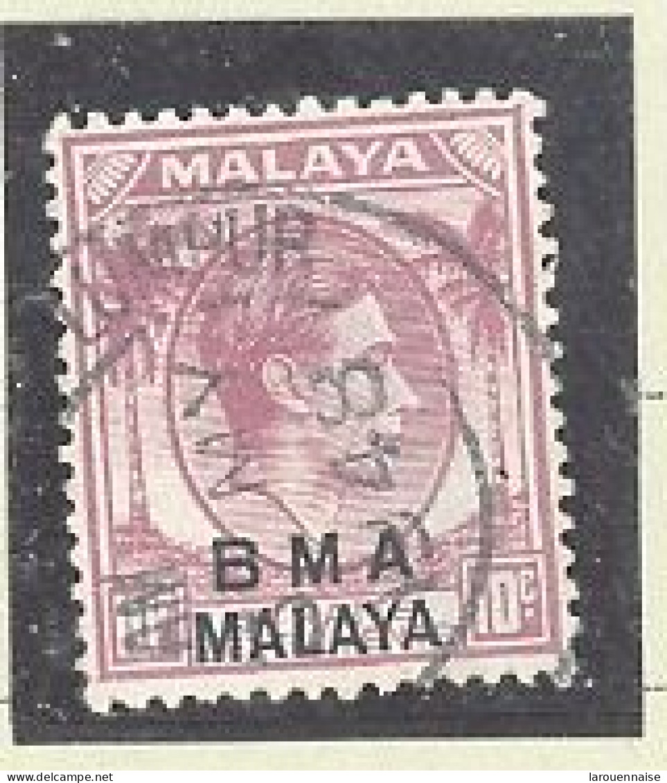 MALACCA -ADMINISTRATION MILITAIRE BRITANIQUE -N°7 -VARIETE 10c LILAS Au Lieude BRUN VIOLET, Obl CàD KUALA LUMPUR 3MY 48 - Malacca