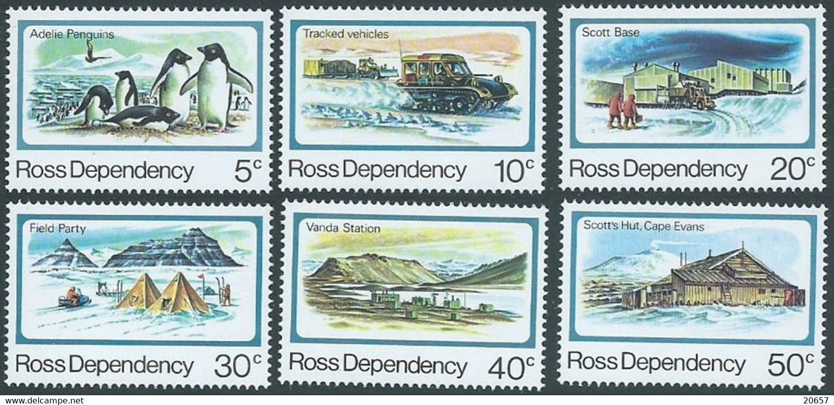 ROSS New-Zealand 0015/20  Faune, Pingouin, Base Scott - Unused Stamps