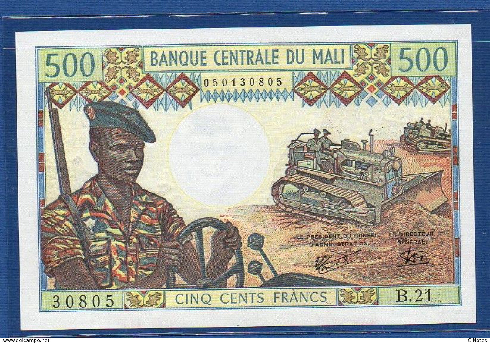 MALI - P.12e – 500 Francs ND (1973-1984) UNC, S/n B.21 30805 - Mali