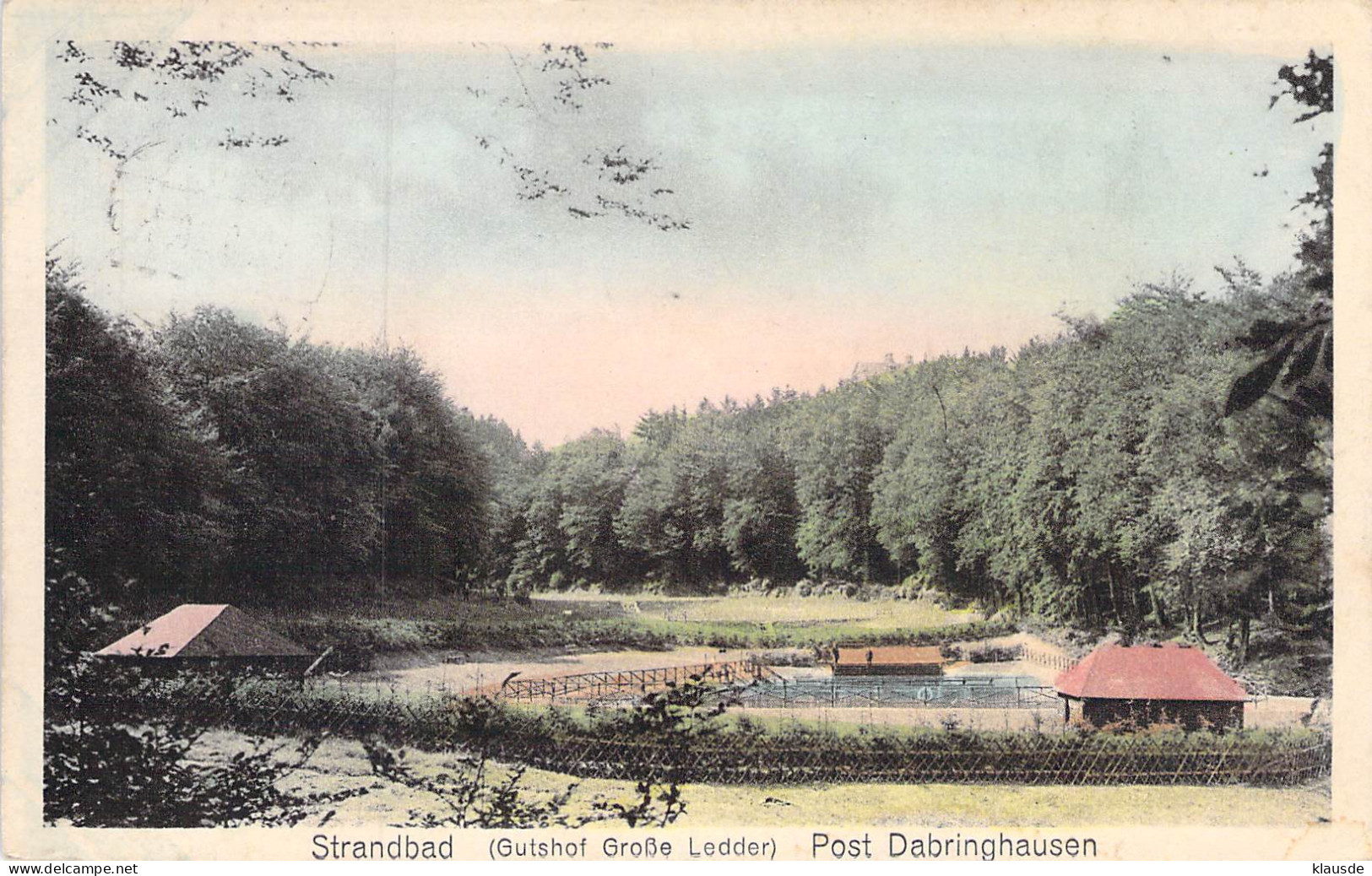 Strandbad (Gutshof Große Ledder) Post Dabringhausen Gel.1928 - Wermelskirchen