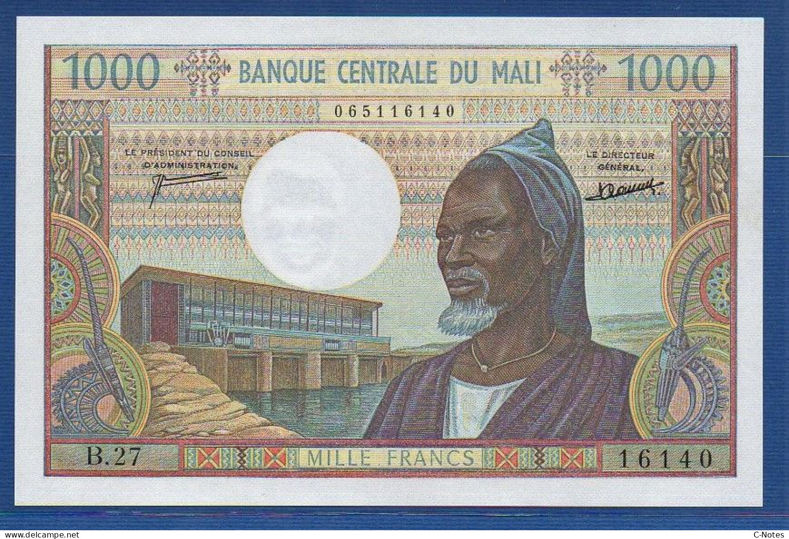 MALI - P.13d – 1000 Francs ND (1970-1984) UNC, S/n B.27 16140 - Malí