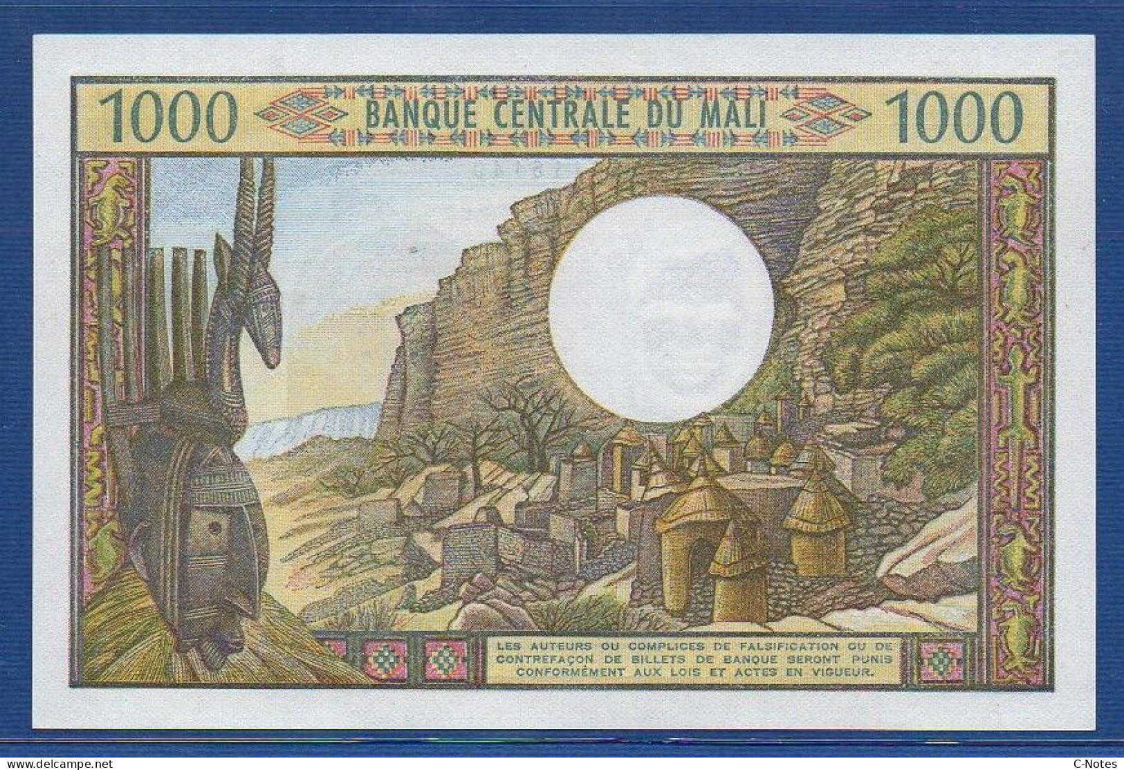 MALI - P.13d – 1000 Francs ND (1970-1984) UNC, S/n B.27 16140 - Mali