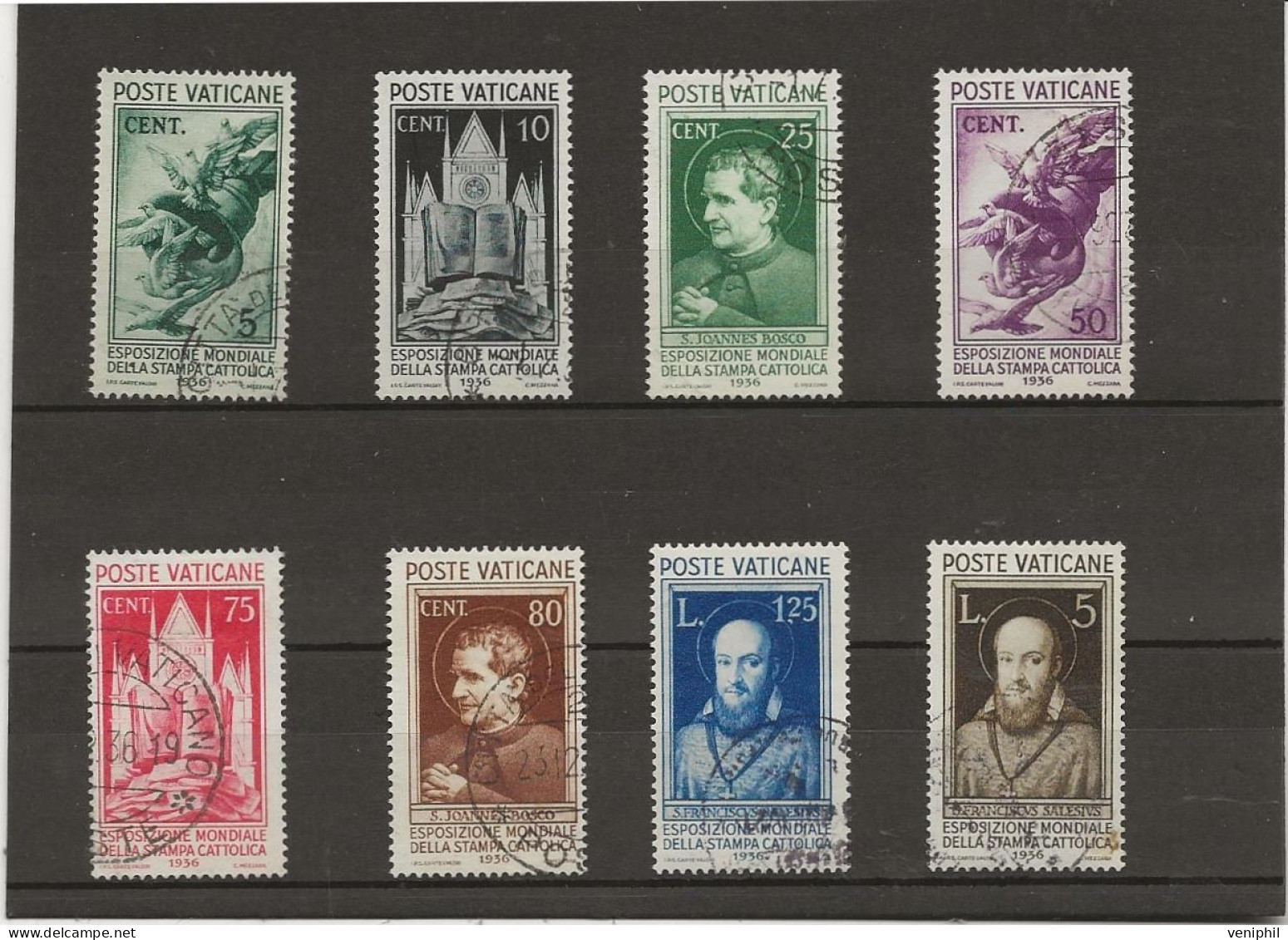 VATICAN- SERIE N° 72 A 79  OBLITEREE  -ANNEE  1936  - COTE : 100 € - Gebraucht