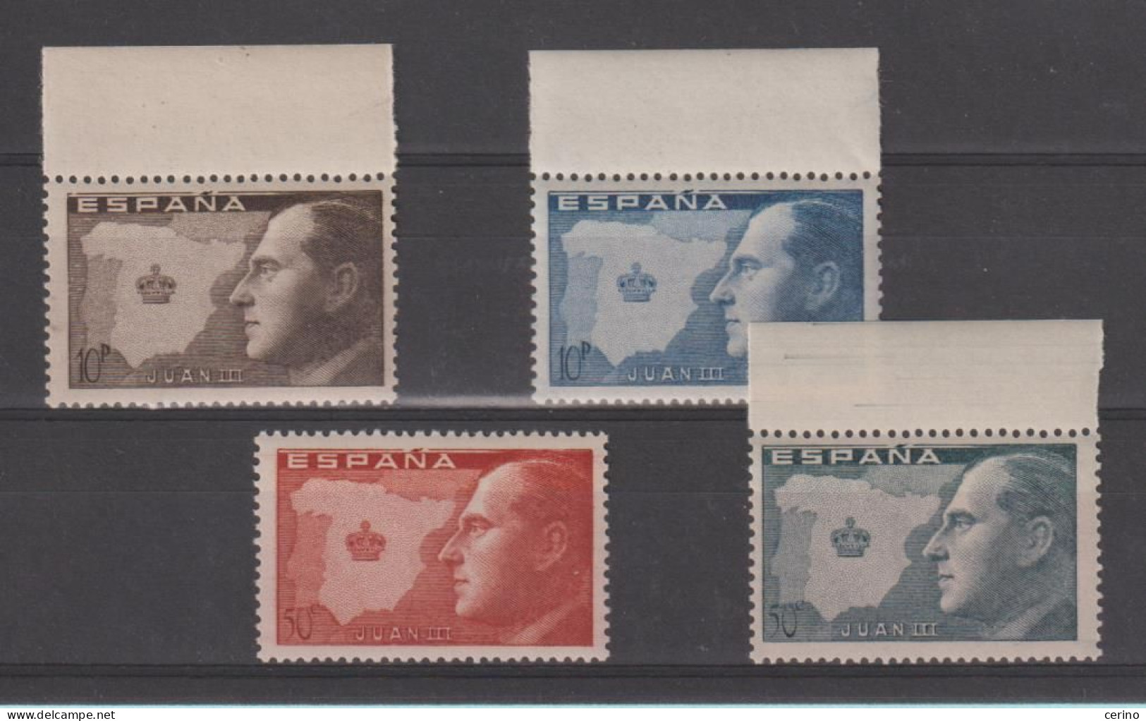 SPAGNA:  1949  JUAN  III° -  S. CPL. 4  VAL. N. -  NON  EMESSI - Variétés & Curiosités