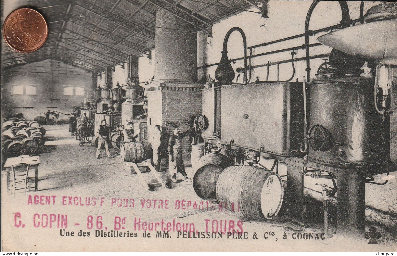 16 -Très Belle Carte Postale Ancienne De COGNAC   Une Des Distilleries De MM. PELISSSON PERE - Cognac