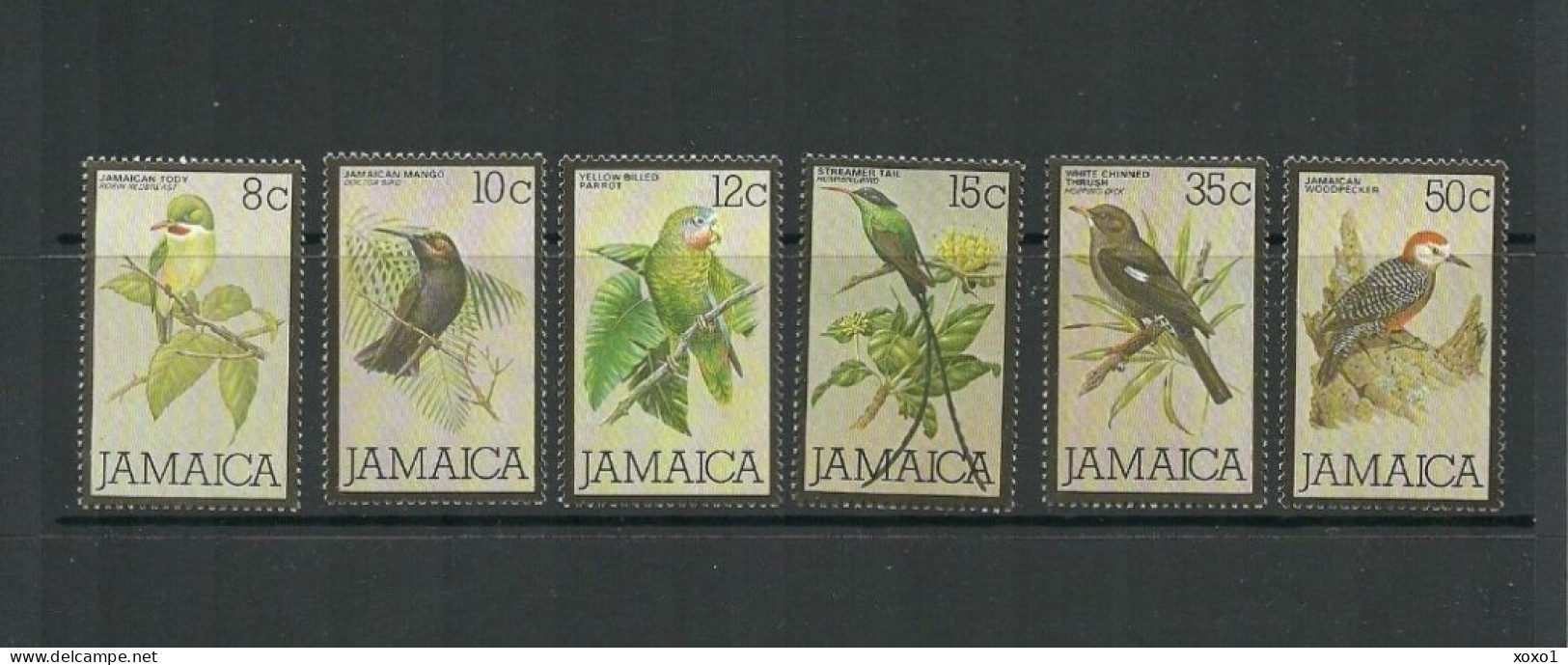 Jamaica 1980 MiNr. 472 - 477 Jamaika Endemic Birds Woodpecker, Thrush, Hummingbirds, Parrot, Tody 6v MNH** 4.50 € - Kolibries