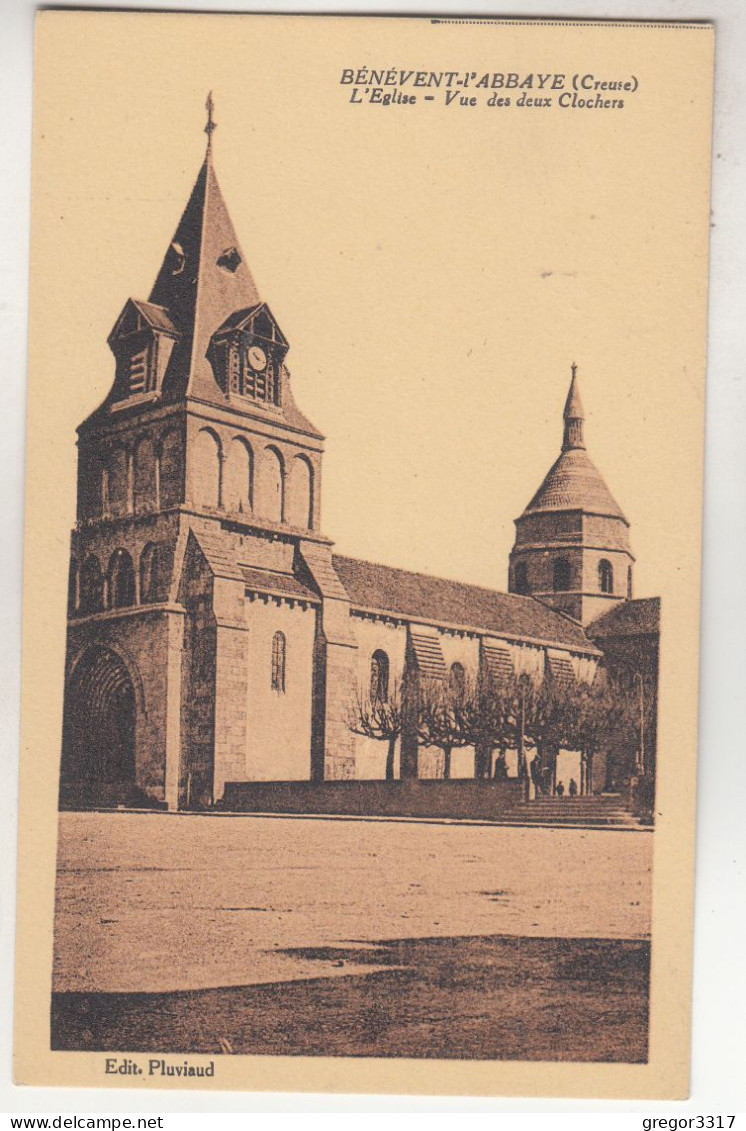 C7968) BENEVENT L' ABBAYE - Creuse - L` Eglise - Vue Des Deux Clochers - ODL ! - Benevent L'Abbaye