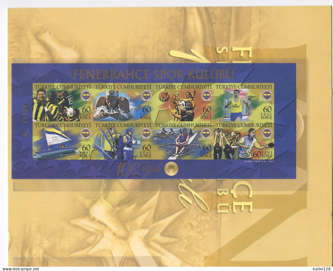 TURQUIE 2007 Carnet LUXE Blocs 44 Et 45 Timbres 3287/3288 ** + 2 P.J. Neufs MNH Luxe C 90 + € Centenaire Club Fenerbahçe - Covers & Documents