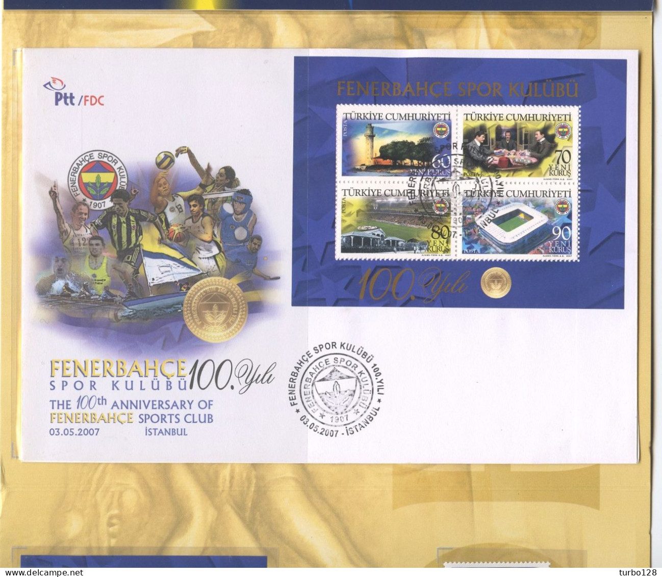 TURQUIE 2007 Carnet LUXE Blocs 44 Et 45 Timbres 3287/3288 ** + 2 P.J. Neufs MNH Luxe C 90 + € Centenaire Club Fenerbahçe - Briefe U. Dokumente