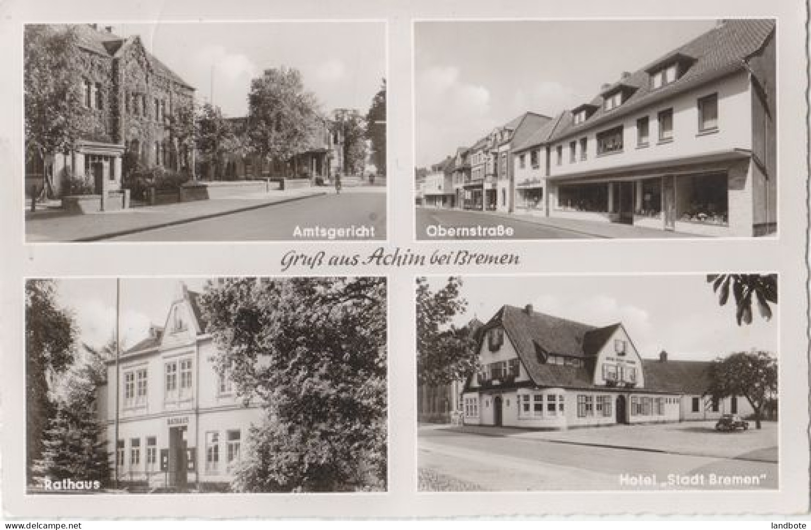 Gruß Aus Achim Bei Bremen - Amtsgericht - Obernstraße - Rathaus - Hotel 'Stadt Bremen' - Verden