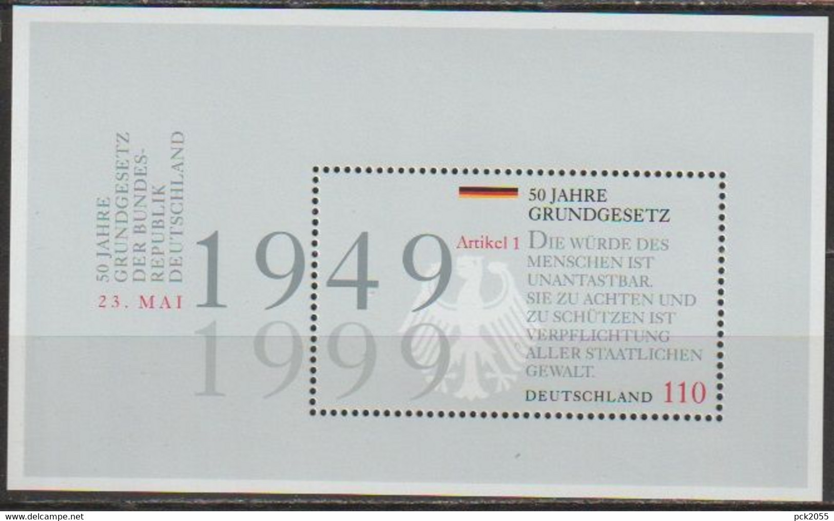 BRD 1999 MiNr.2050 ** Postfrisch 50Jahre Grundgesetz ( A1307)günstige Versandkosten - Nuevos