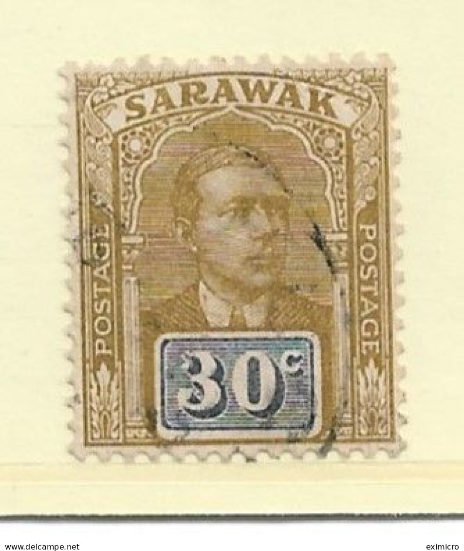 SARAWAK 1922 30c SG 71 FINE USED TOP VALUE OF THE SET Cat £4.25 - Sarawak (...-1963)