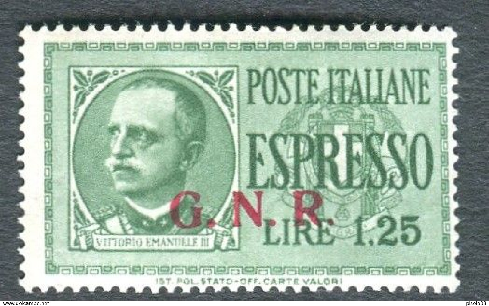 RSI 1943-44 ESPRESSO 1,25  SOPRASTAMPA G.N.R.** MNH - Eilsendung (Eilpost)